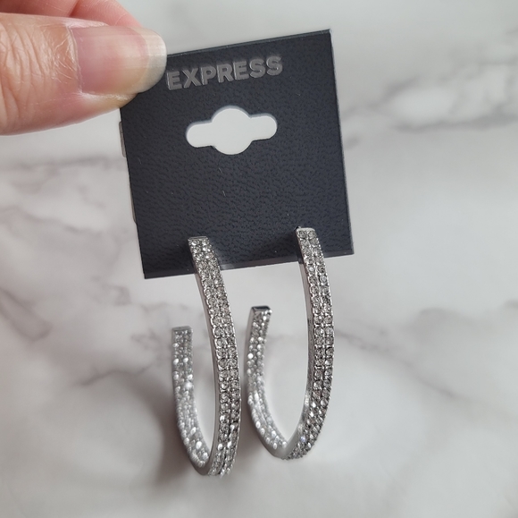 2/$15 NEW EXPRESS Rhinestone Earrings - Picture 3 of 6